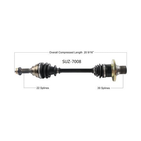 Wide Open OE Replacement CV Axle for SUZUKI REAR L/R LTA500/750X KINGQUAD SUZ-7008